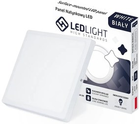 LED mennyezeti panel, felületre szerelt, nem villogó, CCD, fehér, 18W