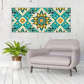 Kép - Türkiz minta (120x50 cm)
