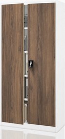 Irodai iratszekrény fehér / dió: Eco Design JAN 900 x 1850 x 400 mm