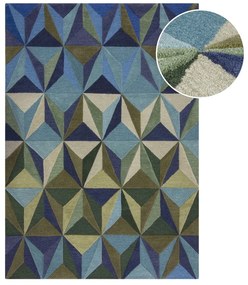 Kék gyapjú szőnyeg 160x230 cm Reverie – Flair Rugs