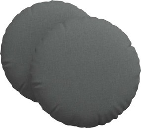 vidaXL Ülőpárnák 2 pcs Sötétszürke Ø60 x 21 cm szövet
