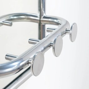 Ezüstszínű fém fogas panel Retro – Spinder Design