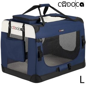 Cadoca® Hordozható kutyatáska L 70x52x52cm - kék