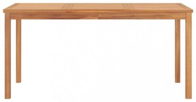 tömör tíkfa kerti étkezőasztal 160 x 80 x 77 cm