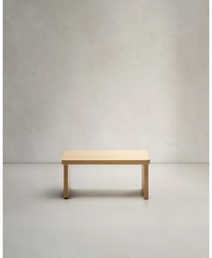 Natúr színű dohányzóasztal tölgyfa dekorral 89x62 cm Oaq – Kave Home