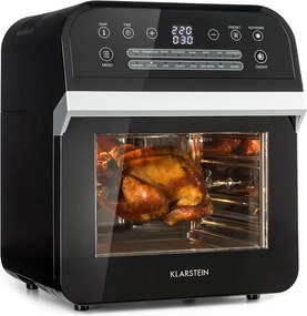 Klarstein AeroVital Cube, forrólevegős fritőz, 1600 W, 12 l, időzítő, 16 program, fekete