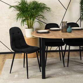 Bővíthető étkezőasztal 102–142 cm Craft tölgy / fekete színkombinációban – HARRY – ME-B-HARRY-DC-CZ-S