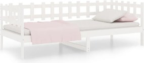 vidaXL fehér tömör fenyőfa kanapéágy matrac nélkül 80 x 200 cm
