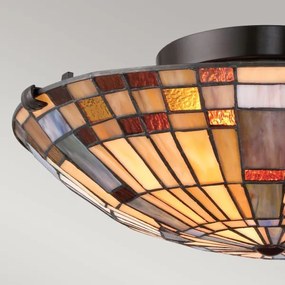 Quoizel QZ-INGLENOOK-F-SMALL - Mennyezeti lámpatest INGLENOOK 2xE27/60W/230V átm. 40,7 cm