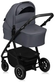 Lionelo - AMBER PLUS 2 az 1-ben kombinált babakocsi, szürke grafit