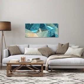 Kép - Türkiz absztrakció (120x50 cm)