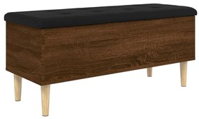 barna tölgy színű szerelt fa tárolópad 102x42x46 cm