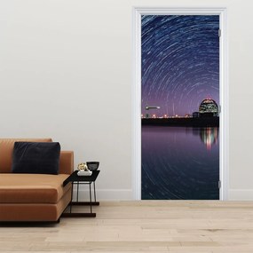 Fotótapéta ajtóra - Éjszakai égbolt csillagokkal (95x205cm)