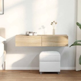 Falipolc fiókokkal sonoma tölgy 100x36x19 cm műszaki fa