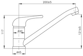 RAV Slezák SA005.0 - Mosogató csaptelep SAZAVA 11,7 cm fényes króm