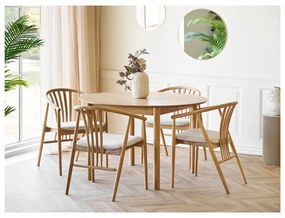 Natúr színű tölgyfa karfás étkezőszék Agustin – House Nordic