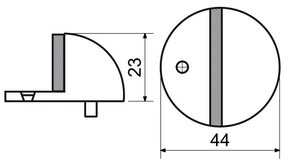 Ajtóütköző RDS.013, nikkel