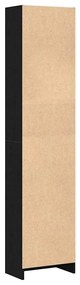 fekete tölgy szerelt fa könyvespolc 40x24x176 cm