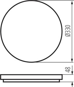 Kanlux 26988 - VARSO LED mennyezeti lámpa érzékelővel 22/30W/230V, választható 3000/4000/6500K, Ø33 cm, IP54