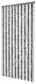 szürke és fehér zsenília rovarfüggöny 100 x 220 cm