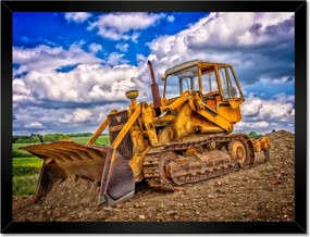 Poszterek keretben 40x30 Buldózer Nehéz munka