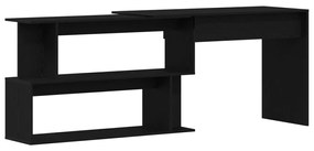 vidaXL Asztal Fekete Tölgy 200x50x76 cm Mérnöki Fa