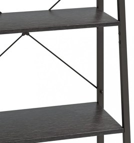 5 szintes fekete állópolc 56 x 35 x 174 cm
