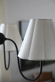 Bézs fém függőlámpa textil búrával Veya – Markslöjd