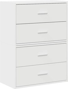 vidaXL 2 db fehér szerelt fa szekrény 2 fiókkal 60 x 31 x 40 cm