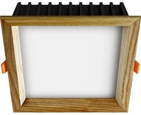 APLED - LED Lámpa SQUARE WOODLINE LED/12W/230V 4000K 17x17 cm kőris tömör fa