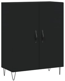 fekete szerelt fa magasszekrény 69,5 x 34 x 180 cm