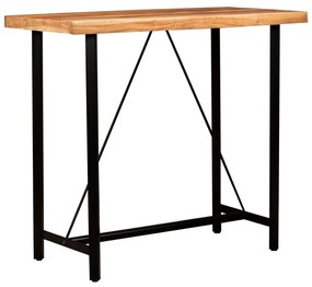 5 részes tömör fa és valódi bőr bárszett