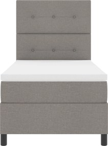 vidaXL Boxrugós ágy matracmal leddel Tópszínű 80 x 200 cm szövet