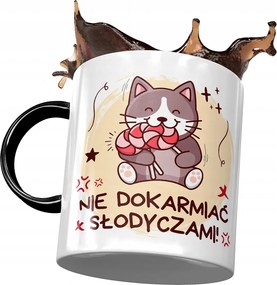 Bögre Fekete Vicces Ne Etesd Édességgel Nyomtatott Fotóval