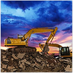 Poszterek 100x100 Építőipari kotrógépek Építés