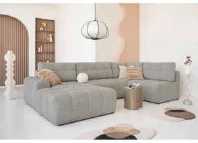 Világosbarna kinyitható tárolóhelyes moduláris sarokkanapé (jobb oldali) Lulu – Miuform