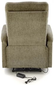 JAMAL elektromos relax fotel olajzöld
