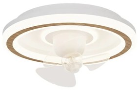 Fehér LED mennyezeti lámpa távirányítóval, ventilátorral Alan Move – SULION