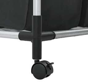 fekete acél szennyesszortírozó 3 zsákkal