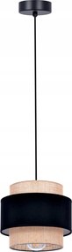 Kaja Boho Gato függőlámpa fekete lámpaernyővel E27 40W