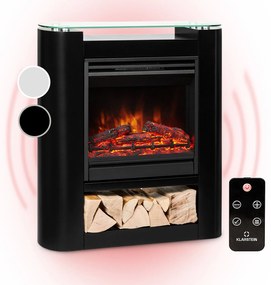 Klarstein Studio 5 Arc, elektromos kandalló, 1800 W, LED lángok, ventilátor, távirányító