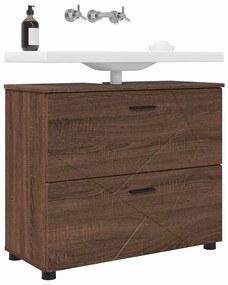 Fürdőszoba Székény barna tölgy 76.5 x 35 x 64 cm Faanyag