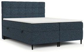Sötétkék ágyneműtartós boxspring ágy 160x200 cm Urbaneo – Maison de Rêve