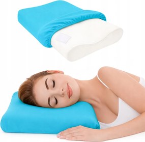 Ortopédiai párnahuzat gumis pamut jersey univerzális türkiz