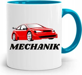 Kék Szerelő Bögre Szerelő nyomott mintával, fényképpel