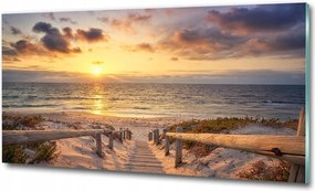 Fotó üvegkép Kilátás a repülőgépről 125x50