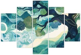 Kép – Az életfa zöld lombkoronája (150x105 cm)