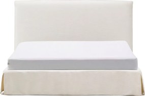 Fehér kárpitozott franciaágy 180x200 cm Jaira – Kave Home