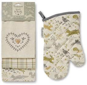 Konyharuha és edényfogó szett 4 db-os Woodland – Cooksmart ®