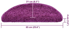 30 db lila lépcsőszőnyeg 65x21x4 cm